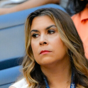 Marion Bartoli en tribunes du tournoi de l'US Open 2024 au parc de Flushing Meadows à New York City, NY, Etats-Unis, le 6 septembre 2024. © Chryslene Caillaud/Panoramic/Bestimage