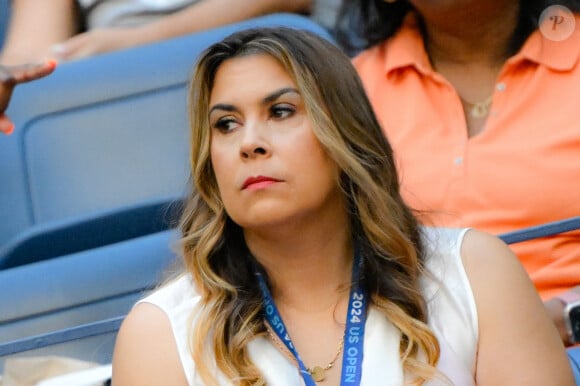 Marion Bartoli en tribunes du tournoi de l'US Open 2024 au parc de Flushing Meadows à New York City, NY, Etats-Unis, le 6 septembre 2024. © Chryslene Caillaud/Panoramic/Bestimage