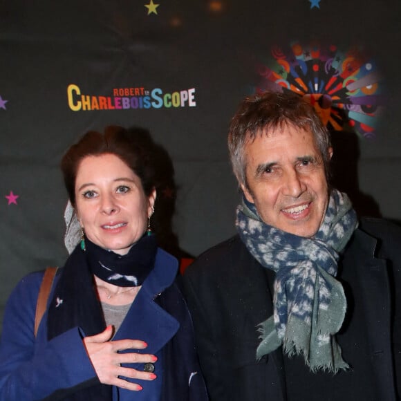 Exclusif - Julien Clerc et sa femme Hélène Grémillon - Célébrités au Concert de Robert Charlebois, « Robert en CharleboisScope » au Grand Rex à Paris France, le 1er Avril 2023. © Bertrand Rindoff / Bestimage