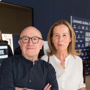 Rétro - Décès de Michel Blanc - Exclusif - Michel Blanc, Françoise Rochefort - Tente VIP - Longines Paris Eiffel Jumping au Champ de Mars à Paris, le 6 juillet 2019. © Luc Castel/Bestimage