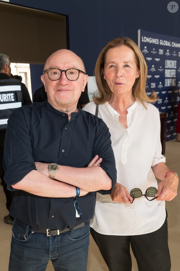 Rétro - Décès de Michel Blanc - Exclusif - Michel Blanc, Françoise Rochefort - Tente VIP - Longines Paris Eiffel Jumping au Champ de Mars à Paris, le 6 juillet 2019. © Luc Castel/Bestimage