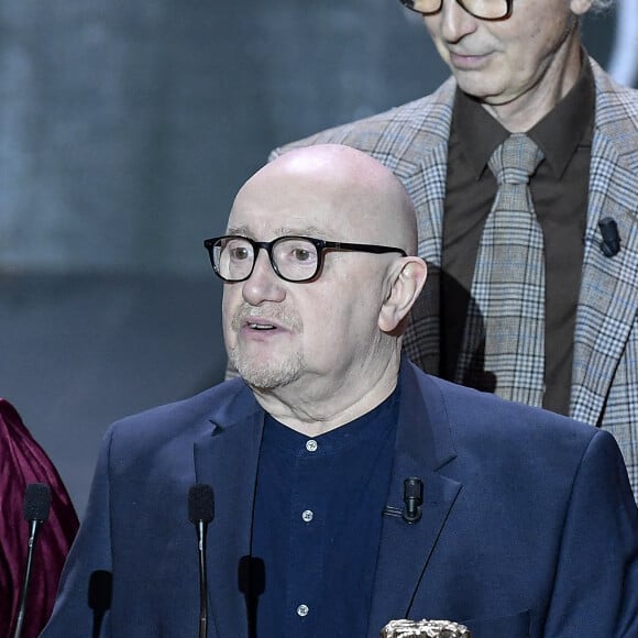 Michel Blanc a écrit son destin tôt 
Un César spécial pour la troupe du Splendid, Josiane Balasko, Michel Blanc, Thierry Lhermitte, Marie-Anne Chazel sur scène lors de la 46ème cérémonie des César à l'Olympia à Paris. © Pierre Villard/ Pool / Bestimage 