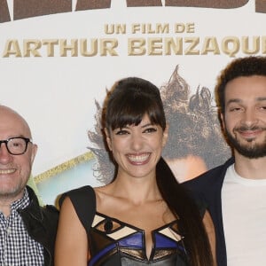 Eric Judor, Michel Blanc, Vanessa Guide, William Lebghil et Arthur Benzaquen (réalisateur) - Avant-première du film "Les Nouvelles Aventures d'Aladin" au Grand Rex à Paris, le 6 octobre 2015.