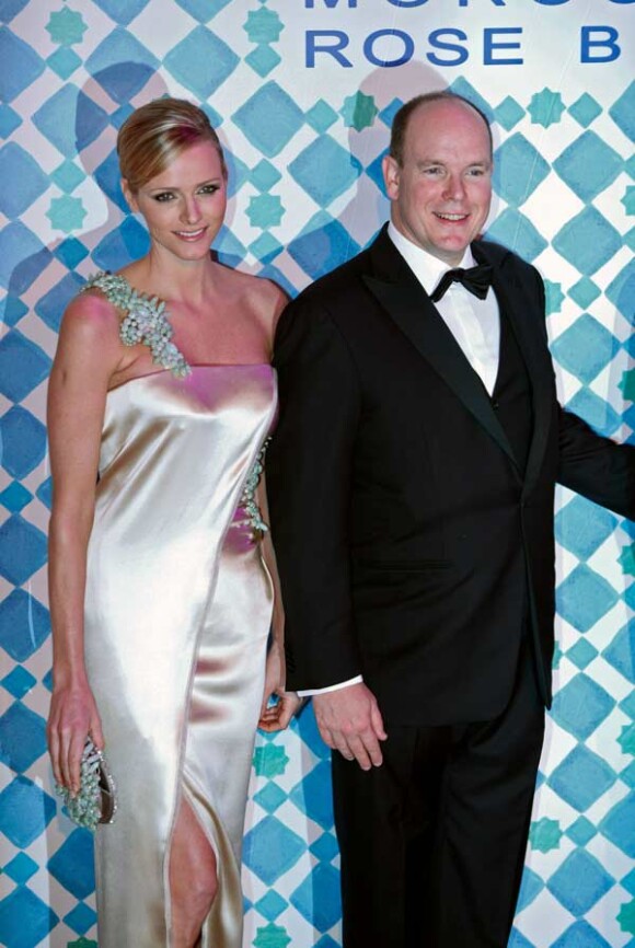 Charlene Wittstock et Albert II de Monaco au Bal de la Rose 2010, à Monaco