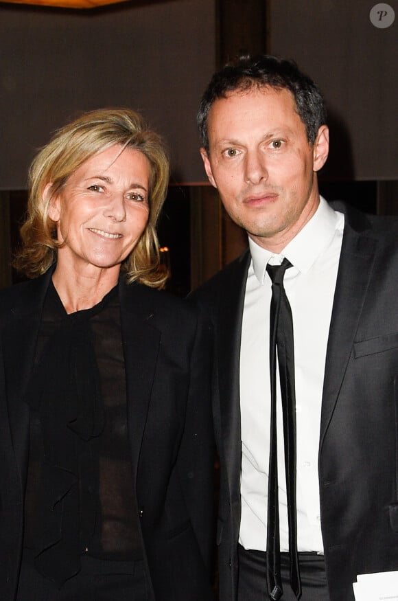 Exclusif - Claire Chazal et Marc-Olivier Fogiel - Dîner pour le lancement du fond "Enfants à Coeur - Mireille Darc" au profit de La Chaîne de l'Espoir au Pavillon Ledoyen à Paris. Le 29 novembre 2017. Chaque table portait le nom d'un film de M.Darc. © Olivier Borde-Coadic Guirec / Bestimage