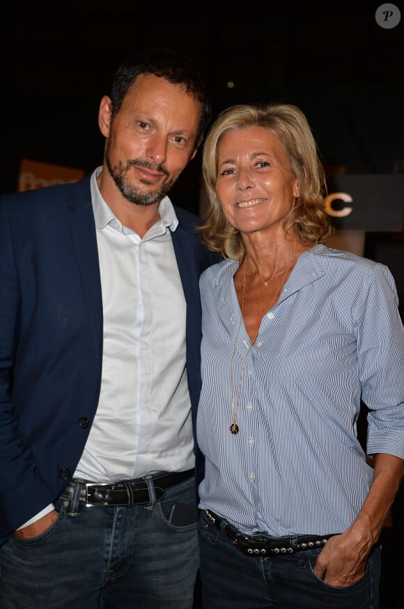 Marc-Olivier Fogiel et Claire Chazal - Prix du roman Fnac 2016 au Carreau du Temple à Paris le 1er septembre 2016