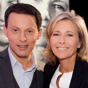 Exclusif - Enregistrement de l'émission "Le Divan" présentée par Marc-Olivier Fogiel avec Claire Chazal en invitée, le 23 mai 2015. Elle sera diffusée le 23 juin 2015, sur France 3.