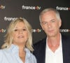 Flavie Flament et Julien Arnaud au photocall de la conférence de presse de rentrée de France Télévisions à Paris, France, le 4 septembre 2024.