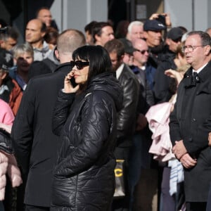 Mathilda May - Les obsèques de Michel Blanc, le jeudi 10 octobre 2024 à l'église Saint-Eustache, à Paris