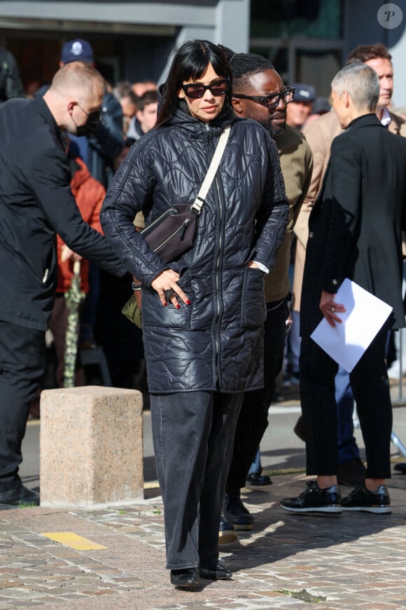 Mathilda May - Obsèques de Michel Blanc en l'église Saint-Eustache à Paris, le 10 octobre 2024. © Moreau / Jacovides / Bestimage