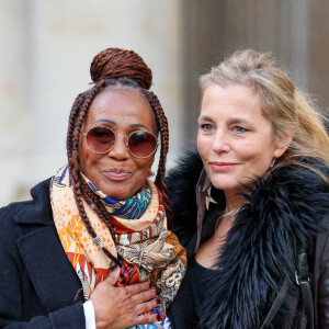 Mimi Félixine, Sophie Duez - Obsèques de Michel Blanc en l'église Saint-Eustache à Paris, le 10 octobre 2024. © Moreau / Jacovides / Bestimage