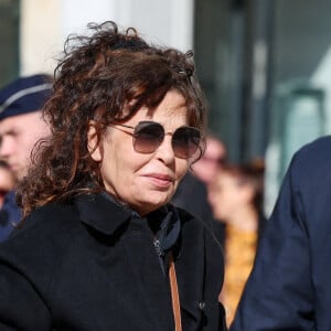 Isabelle Mergault - Obsèques de Michel Blanc en l'église Saint-Eustache à Paris, le 10 octobre 2024. © Moreau / Jacovides / Bestimage