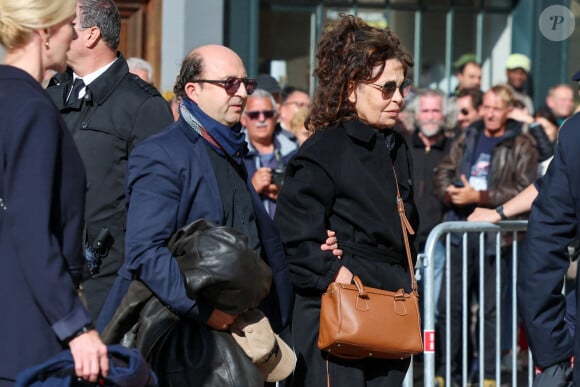 Isabelle Mergault - Obsèques de Michel Blanc en l'église Saint-Eustache à Paris, le 10 octobre 2024. © Moreau / Jacovides / Bestimage