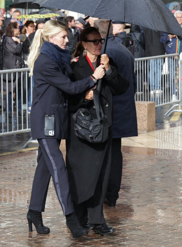 Carole Bouquet -  Les obsèques de Michel Blanc, le jeudi 10 octobre 2024 à l'église Saint-Eustache, à Paris