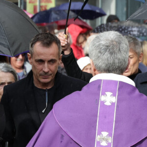 Ramatoulaye Diop, compagne de Michel Blanc -  Les obsèques de Michel Blanc, le jeudi 10 octobre 2024 à l'église Saint-Eustache, à Paris