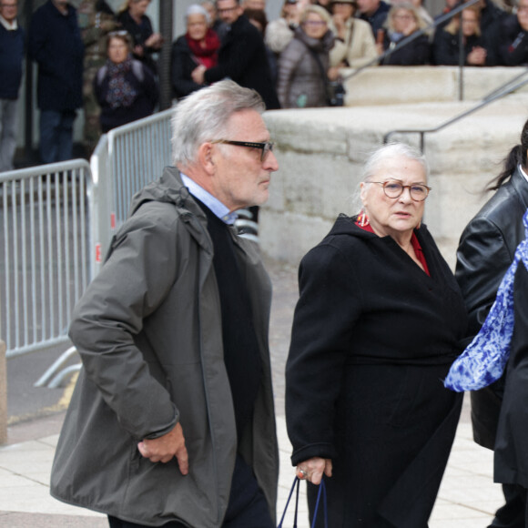 Josiane Balasko -  Les obsèques de Michel Blanc, le jeudi 10 octobre 2024 à l'église Saint-Eustache, à Paris