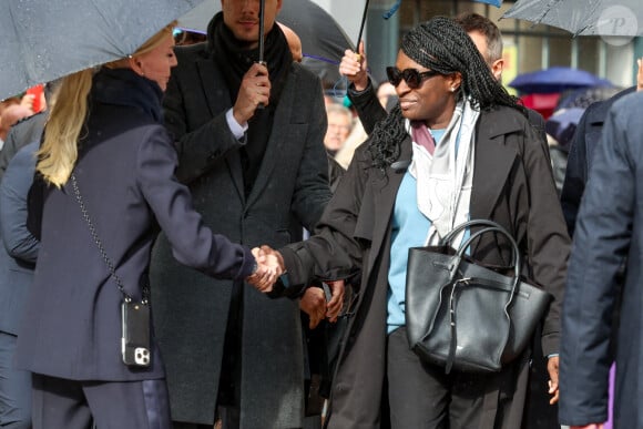 Ramatoulaye Diop, la compagne du défunt - Obsèques de Michel Blanc en l'église Saint-Eustache à Paris, le 10 octobre 2024. © Moreau / Jacovides / Bestimage 