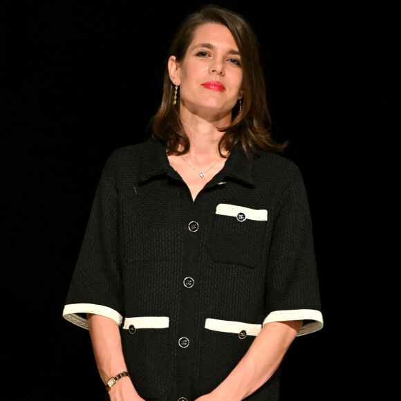 Charlotte Casiraghi lors de la cérémonie de proclamation de l'édition 2024 des Prix de la Fondation Prince Pierre à l'opéra Garnier à Monaco, le 8 octobre 2024. © Bruno Bebert / Bestimage 