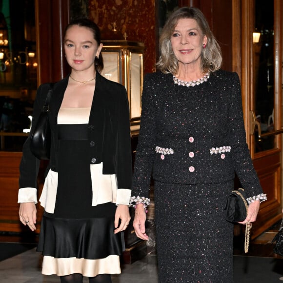 La princesse Alexandra de Hanovre, la princesse Caroline de Hanovre lors de la cérémonie de proclamation de l'édition 2024 des Prix de la Fondation Prince Pierre à l'opéra Garnier à Monaco, le 8 octobre 2024. © Bruno Bebert / Bestimage 