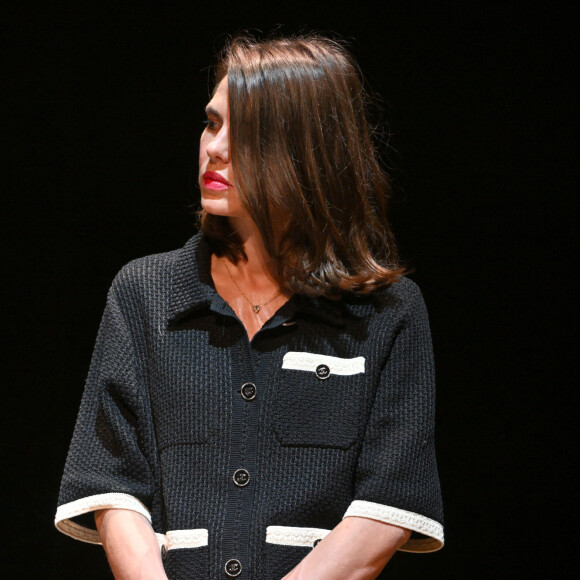 Charlotte Casiraghi lors de la cérémonie de proclamation de l'édition 2024 des Prix de la Fondation Prince Pierre à l'opéra Garnier à Monaco, le 8 octobre 2024. © Bruno Bebert / Bestimage 