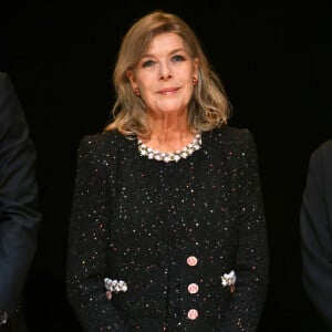 Mardi 8 octobre 2024, la princesse Caroline de Monaco a assisté à la cérémonie de proclamation de l'édition 2024 des Prix de la Fondation Prince Pierre qui s'est tenue à l'Opéra Garnier du Rocher.
La princesse Caroline de Hanovre lors de la cérémonie de proclamation de l'édition 2024 des Prix de la Fondation Prince Pierre à l'opéra Garnier à Monaco, le 8 octobre 2024. © Bruno Bebert / Bestimage 