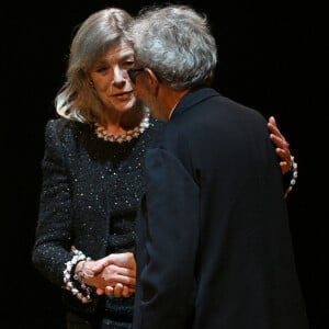 La princesse Caroline de Hanovre lors de la cérémonie de proclamation de l'édition 2024 des Prix de la Fondation Prince Pierre à l'opéra Garnier à Monaco, le 8 octobre 2024.© Bruno Bebert / Bestimage 