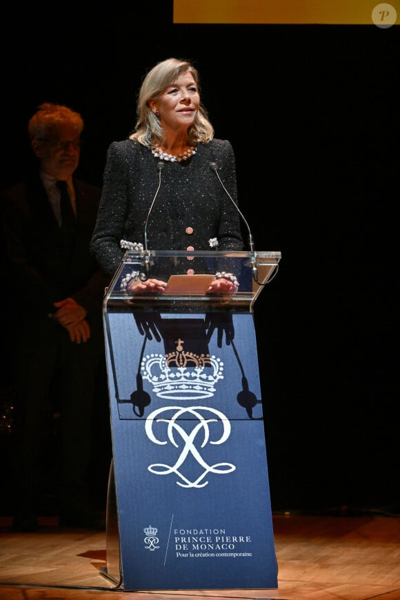 La princesse Caroline de Hanovre lors de la cérémonie de proclamation de l'édition 2024 des Prix de la Fondation Prince Pierre à l'opéra Garnier à Monaco, le 8 octobre 2024 © Bruno Bebert / Bestimage 