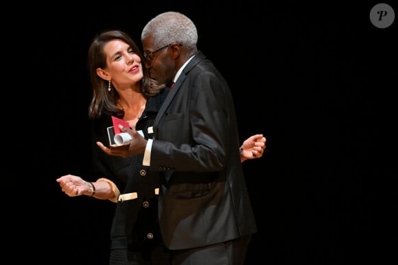 Charlotte Casiraghi lors de la cérémonie de proclamation de l'édition 2024 des Prix de la Fondation Prince Pierre à l'opéra Garnier à Monaco, le 8 octobre 2024. © Bruno Bebert / Bestimage 