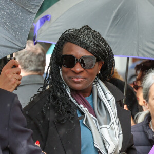 Ramatoulaye Diop, la compagne du défunt - Obsèques de Michel Blanc en l'église Saint-Eustache à Paris, le 10 octobre 2024. © Moreau / Jacovides / Bestimage