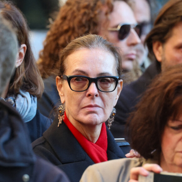 Les proches de Michel Blanc étaient tous réunis pour faire leurs adieux à l'acteur. Les obsèques de l'artiste se sont tenues en l'église Saint-Eustache.
Carole Bouquet - Sortie des Obsèques de Michel Blanc en l'église Saint-Eustache à Paris © Moreau / Jacovides / Bestimage