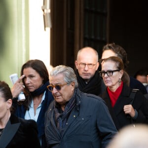 Carole Bouquet - Obsèques de Michel Blanc en l'église Saint-Eustache à Paris, le 10 octobre 2024.