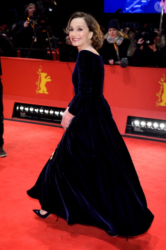 Kristin Scott Thomas (habillée en Dior Haute Couture) à la première du film "The Party" lors 67ème Festival du Film International de Berlin, la Berlinale, à Berlin, Allemagne, le 13 février 2017.