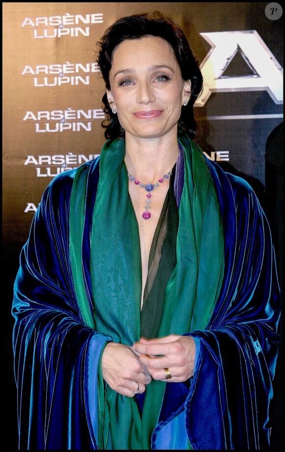 Kristin Scott Thomas. Avant premiere du film ' Arsene Lupin' au cinema Paramount Opera (archive)