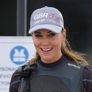 Catherine (Kate) Middleton, duchesse de Cambridge, rejoint le 1851 Trust et l'équipe Great Britain SailGP à Plymouth, le 31 juillet 2022.  The Duchess of Cambridge joins the 1851 Trust and the Great Britain SailGP Team in Plymouth, Devon, UK, on the 31st July 2022. 