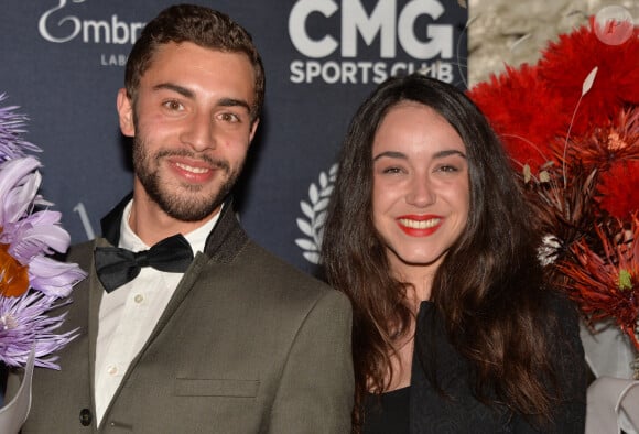 Marwan Berreni et Coline D'Inca ( Plus Belle la Vie) - Photocall de la 10ème cérémonie des Globes de Cristal au Lido à Paris, le 13 avril 2015