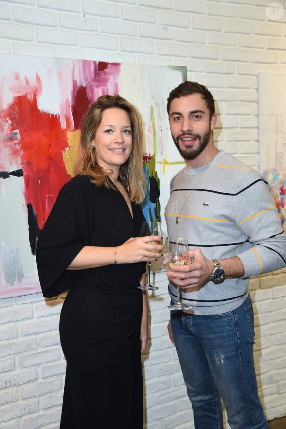 Caroline Faindt et Marwan Berreni au vernissage de l'exposition "Au Coeur Des Villes" de l'artiste C.Faindt au Louvre Factory à Paris le 4 février 2019