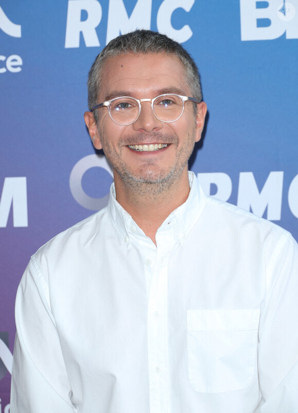 Julien Mielcarek lors de la conférence de presse de rentrée BFM TV. - RMC du groupe Altice France à Paris, France, le 31 août 2023. © Coadic Guirec/Bestimage 