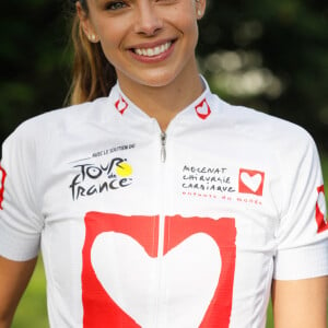 Exclusif - Marine Lorphelin (Miss France 2013) - Préparatifs avant l'étape du coeur lors du Tour de France 2021 entre Changé et Laval, France, le 30 juin 2021. © Christophe Clovis/Bestimage