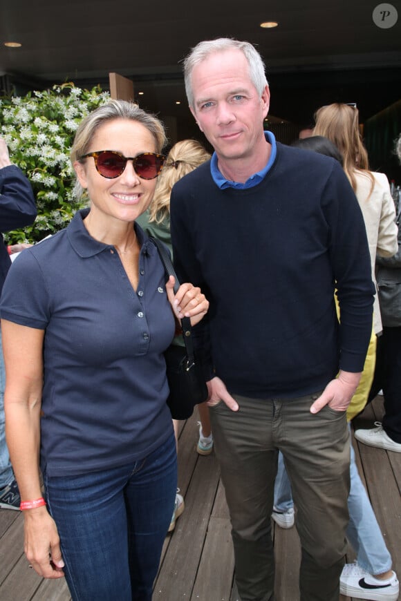 Anne-Sophie Lapix et Julien Arnaud au village (Jour 8) lors des Internationaux de France de Tennis de Roland Garros 2022 à Paris, France, le 29 mai 2022. © Bertrand Rindoff/Bestimage 