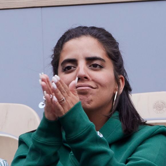Et les paroles ont été modifiées
Inès Reg (Inès Reghioua) dans les tribunes des Internationaux de France de tennis de Roland Garros 2024 à Paris, France, le 3 juin 2024. © Jacovides-Moreau/Bestimage