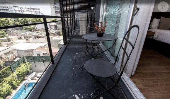 Buenos Aires, Argentine, 17 octobre 2024 Vue d'une suite de luxe de l'hôtel Casasur Palermo, la même que celle que Liam Payne occupait avant de faire une chute mortelle depuis le balcon jusqu'à la terrasse de la piscine.