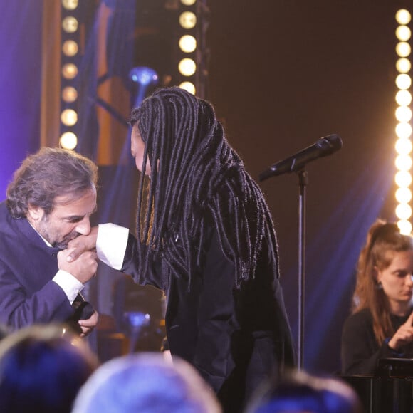 Exclusif - Kareen Guiock-Thuram, André Manoukian - Enregistrement de l'émission "Le Grand Echiquier, Spéciale Outre-Mer", présentée par C.Chazal et A.Manoukian et diffusée le 24 octobre sur France 2 © Jack Tribeca / Bestimage