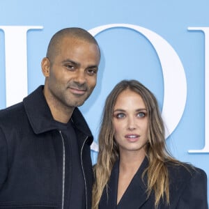 Tony Parker et sa compagne Agathe Teyssier Napoletano au photocall du défilé de mode féminine Dior printemps-été 2025 lors de la Fashion Week de Paris (PFW), à Paris, France, le 24 septembre 2024. © Olivier Borde/Bestimage