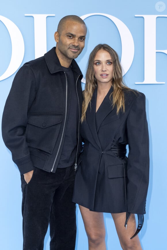 Tony Parker et sa compagne Agathe Teyssier Napoletano au photocall du défilé de mode féminine Dior printemps-été 2025 lors de la Fashion Week de Paris (PFW), à Paris, France, le 24 septembre 2024. © Olivier Borde/Bestimage