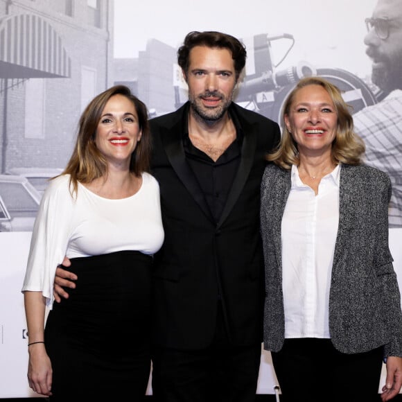 Victoria Bedos, (enceinte) Nicolas Bedos et leur mère Joëlle Bercot - Photocall de la cérémonie d'ouverture à la Halle Tony Garnier du 11ème Festival Lumiere 2019 de Lyon le 12 octobre 2019. © Dominique Jacovides / Bestimage 