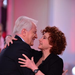 André Dussolier et Marlène Jobert lors de l'enregistrement de Vivement Dimanche à Paris, France, le 2 décembre 2014. Photo par Max Colin/ABACAPRESS.COM