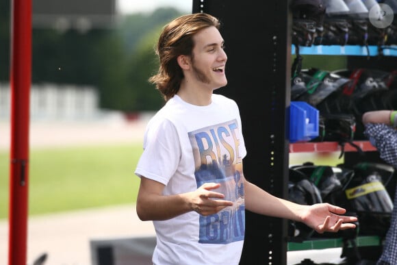 Rene-Charles Angelil Fils de la chanteuse canadienne Céline Dion pratiquant le Karting près de Paris, France le 22 juin 2016. Photo par ABACAPRESS.COM