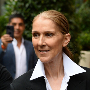 Céline Dion quitte le Royal Monceau pour préparer la cérémonie d'ouverture des Jeux Olympiques (JO 2024) à Paris le 23 juillet 2024. 