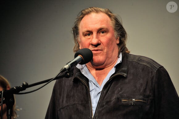 Gérard Depardieu - Soirée de lancement de l'exposition consacrée à Maurice Pialat à la Cinemathèque a Paris, le 18 février 2013.