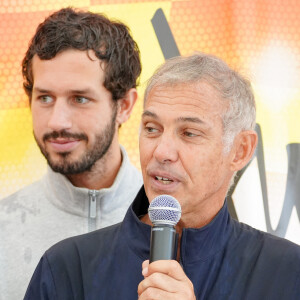 Exclusif - Victor Belmondo, Paul Belmondo - Jour 3 - Les célébrités lors du marathon Karting Jules Bianchi au circuit Paul Ricard au Castellet le 8 septembre 2024. © Anne-Sophie Guebey via Bestimage 